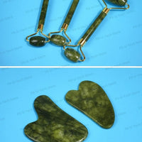 Jade Scraping Facial Massage Beauty Tool Natural Jade Scraping Board Roller Massager Law Tattoo Eye Beauty Bar