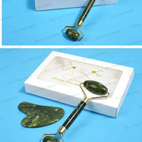 Jade Scraping Facial Massage Beauty Tool Natural Jade Scraping Board Roller Massager Law Tattoo Eye Beauty Bar